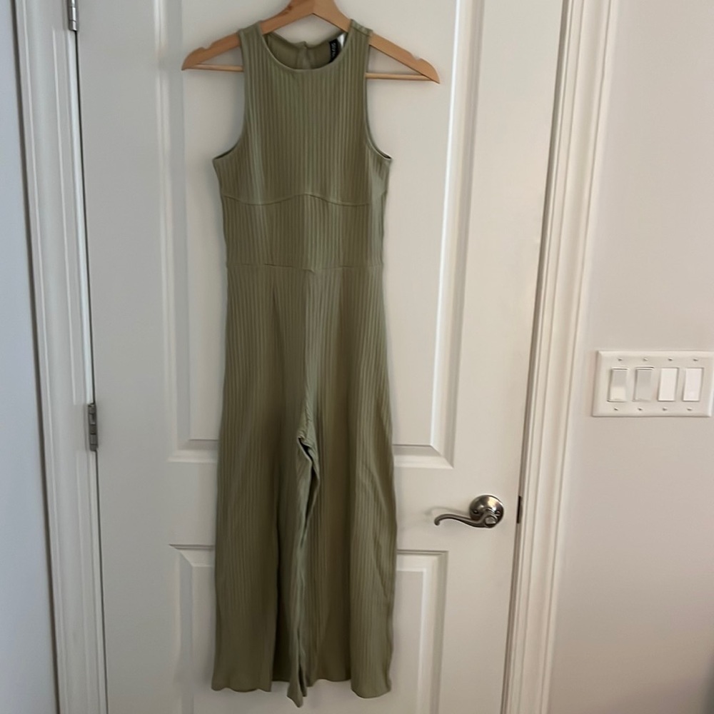 H&M DIVIDED Green/Gray Romper NWOT